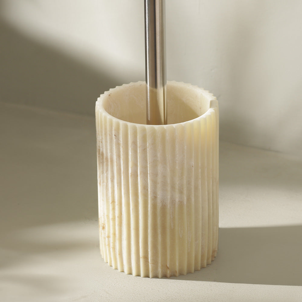 Ridge Toilet Brush - Marbled Ivory