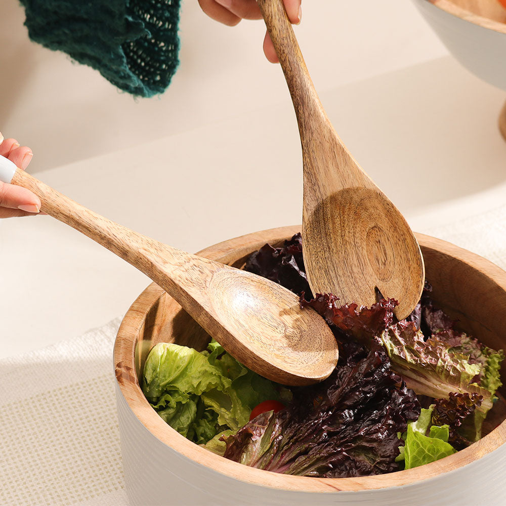 Riko Mango Wood Serving Set - Periwinkle