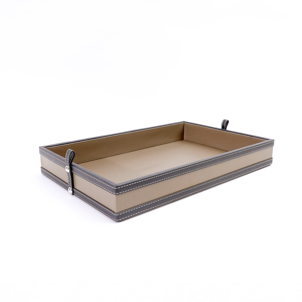 Rivet Decorative Tray Medium - Cedar Black