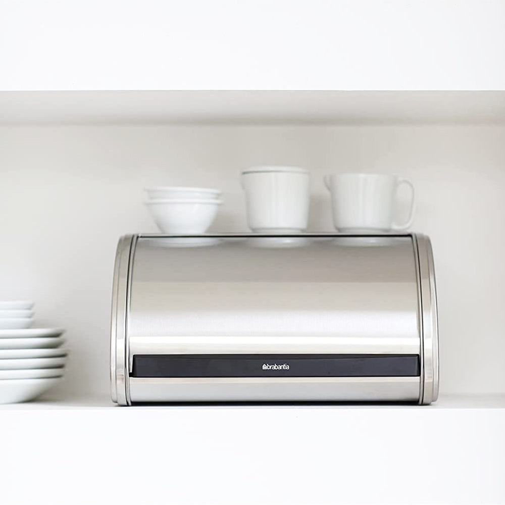 Roll Top Bread Bin Medium - Matte Steel