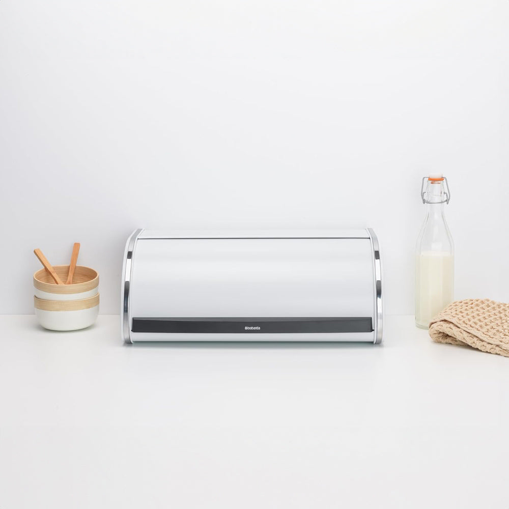 Roll Top Bread Bin Large - White