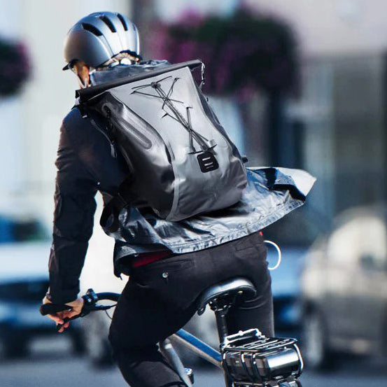 RollTop Expandable Backpack 25-30L - Grey Black