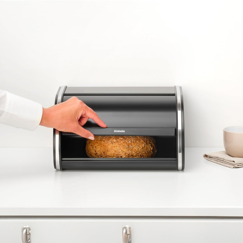 Roll Top Bread Bin Medium - Matte Black