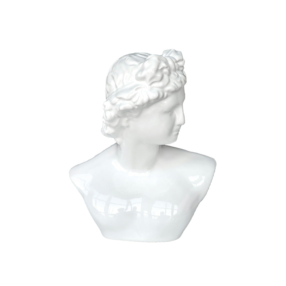 Roman Bust Sculpture Medium - White