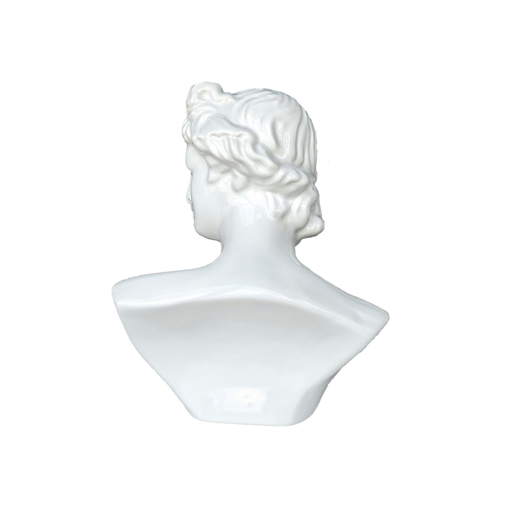 Roman Bust Sculpture Medium - White