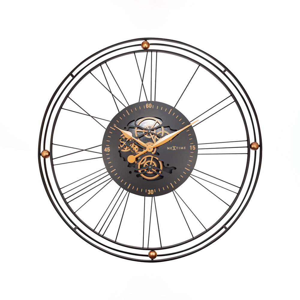 Roman Gear Wall Clock 90cm - Copper (Offline Only)