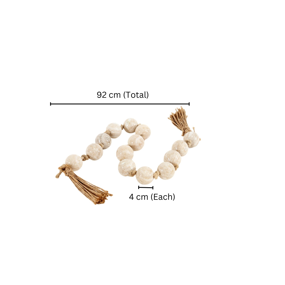 Rosario Marble Beads Accent - Beige Natural
