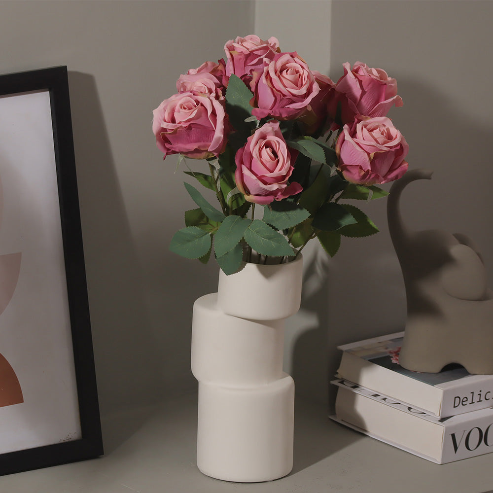 Rose Faux Bunch, Set of 2 - Plum