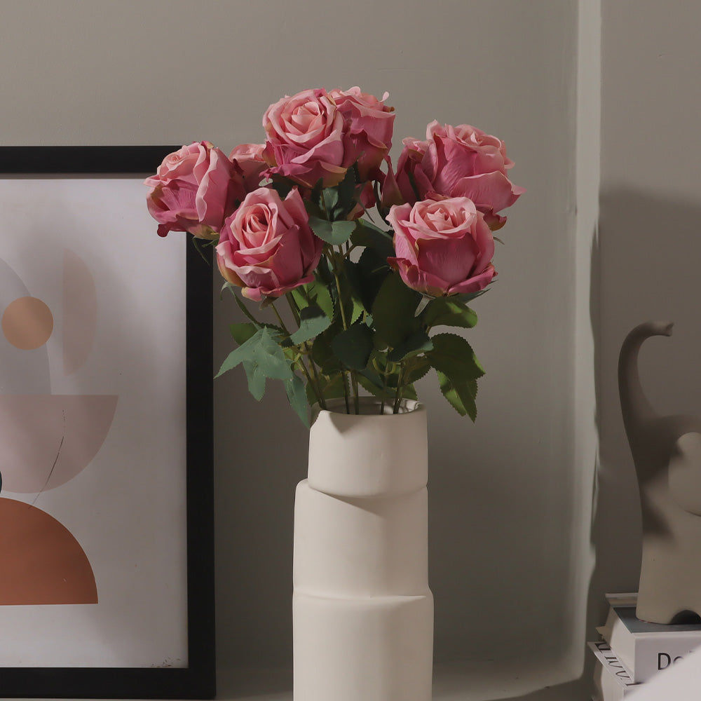 Rose Faux Bunch, Set of 2 - Plum