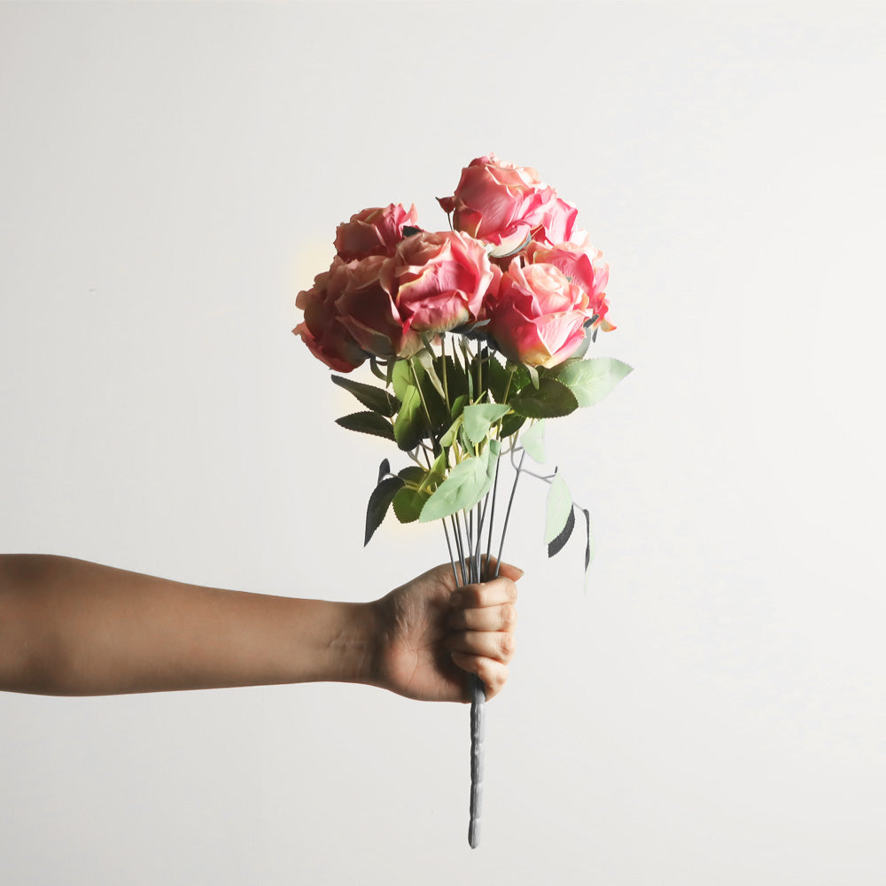 Rose Faux Bunch, Set of 2 - Plum