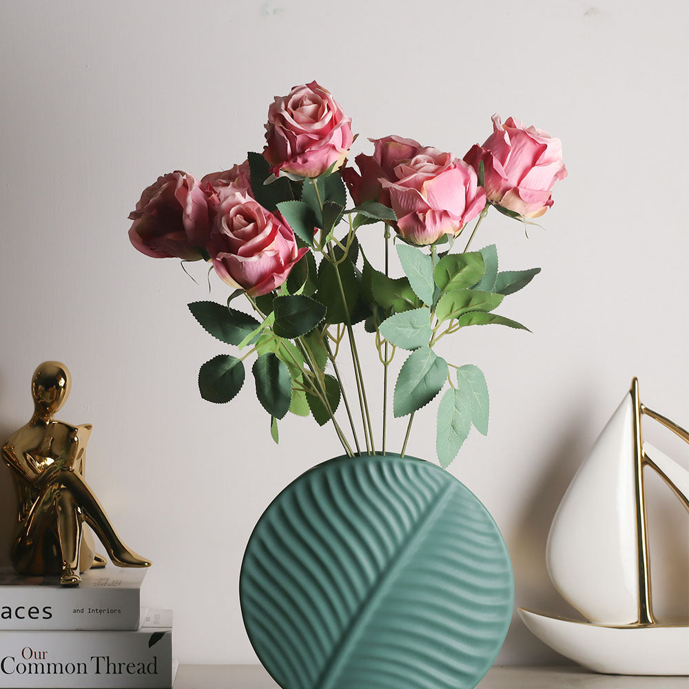 Rose Faux Bunch, Set of 2 - Plum