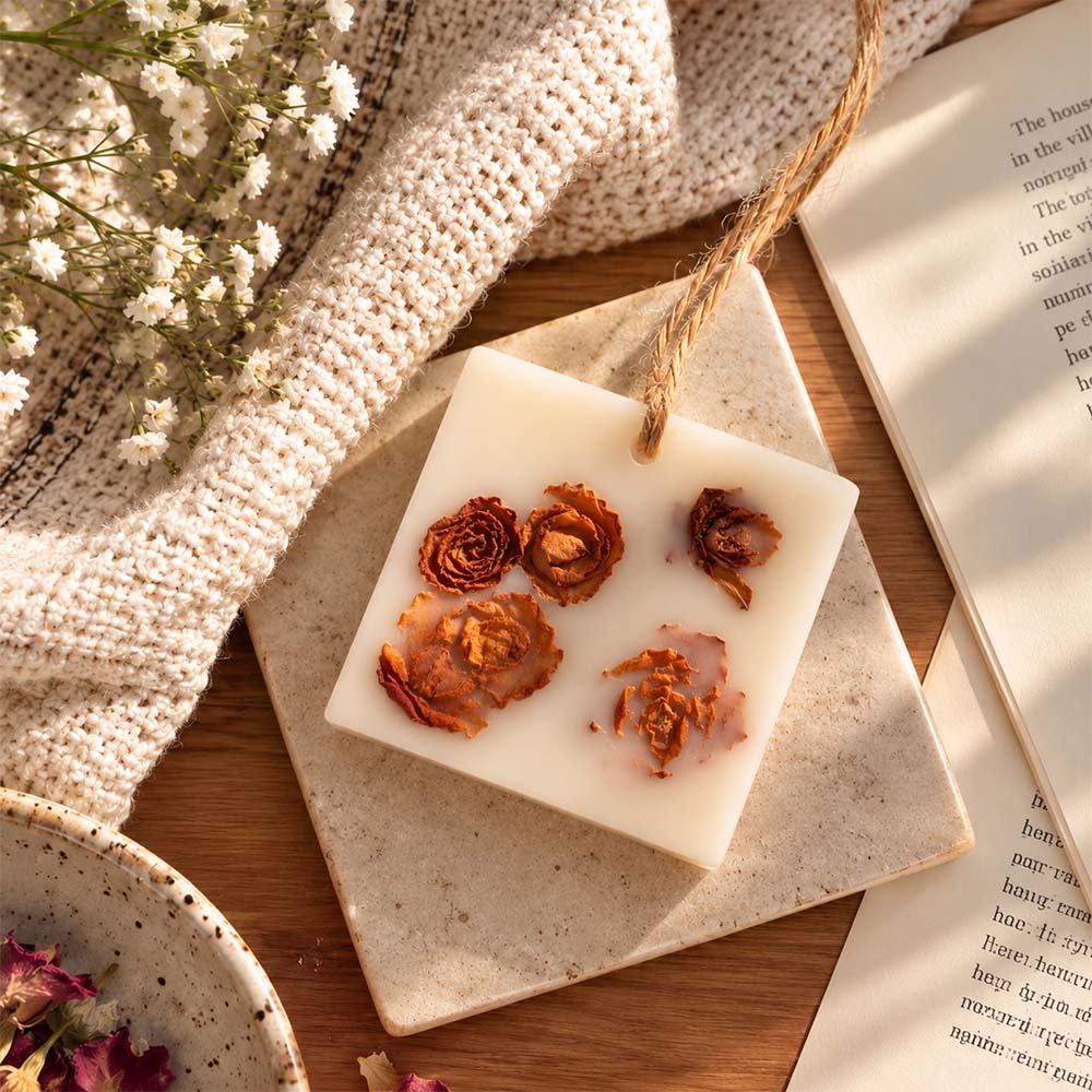 Rose Scented Wax Tablet - Dried Buds