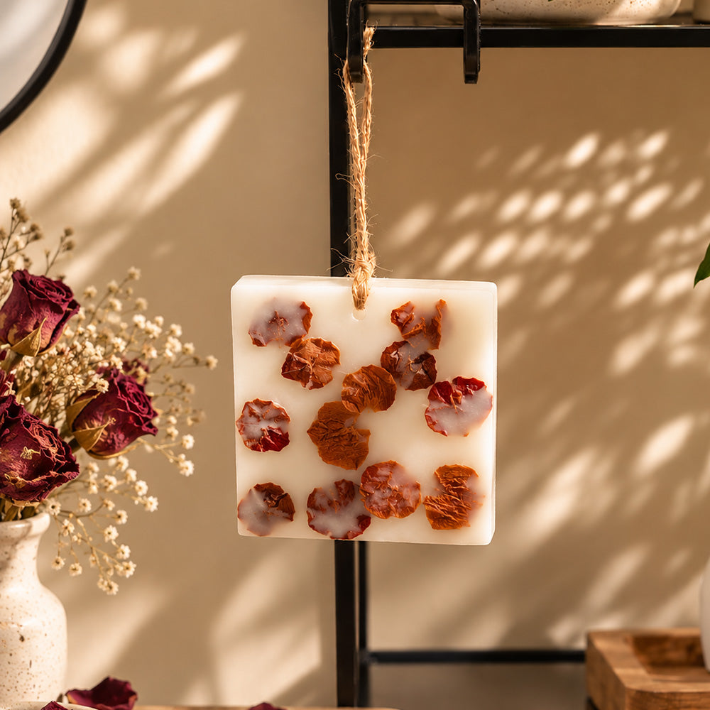 Rose Scented Wax Tablet - Dried Petals
