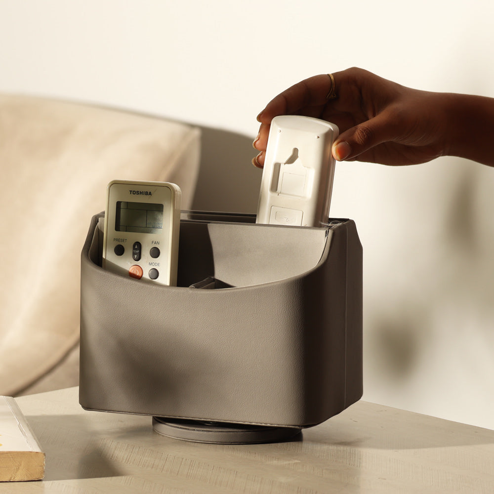 Rotating Remote Holder - Pewter Grey