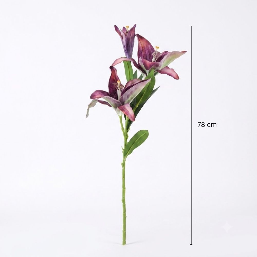 Royal Lily Faux Stem - Royal Purple