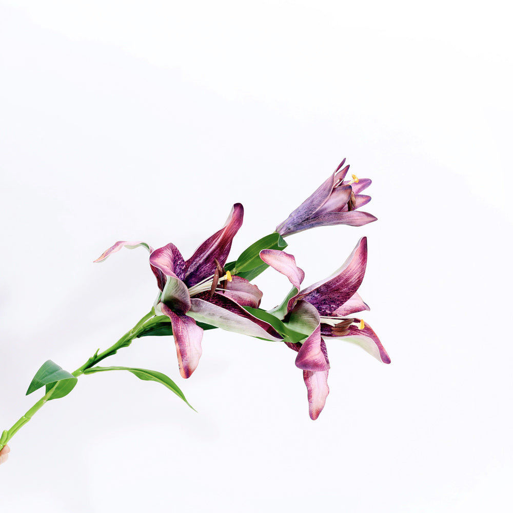 Royal Lily Faux Stem - Royal Purple