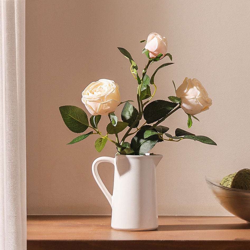 Royal Rose Faux Stem - Cream