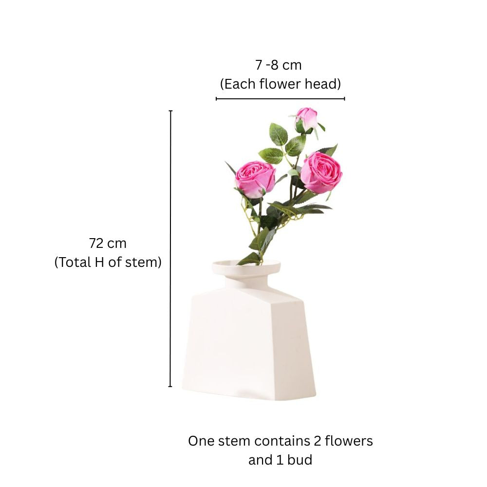 Royal Rose Faux Stem - Dark Pink