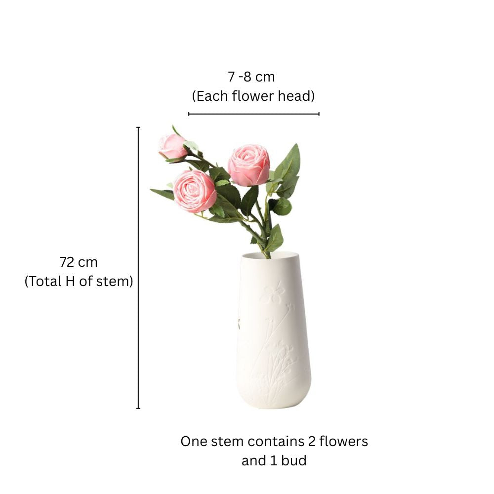 Royal Rose Faux Stem - Light Pink