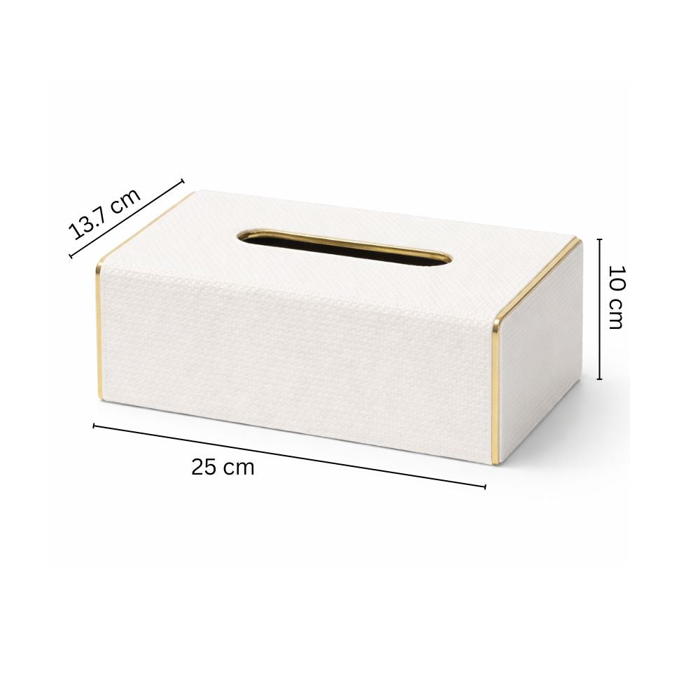 Ruben Tissue Box Holder - Ivory