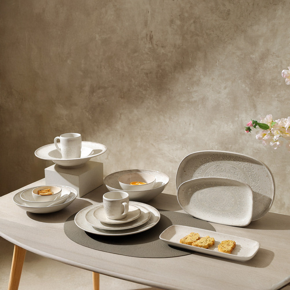 Rubio Oval Platter - Vintage Beige