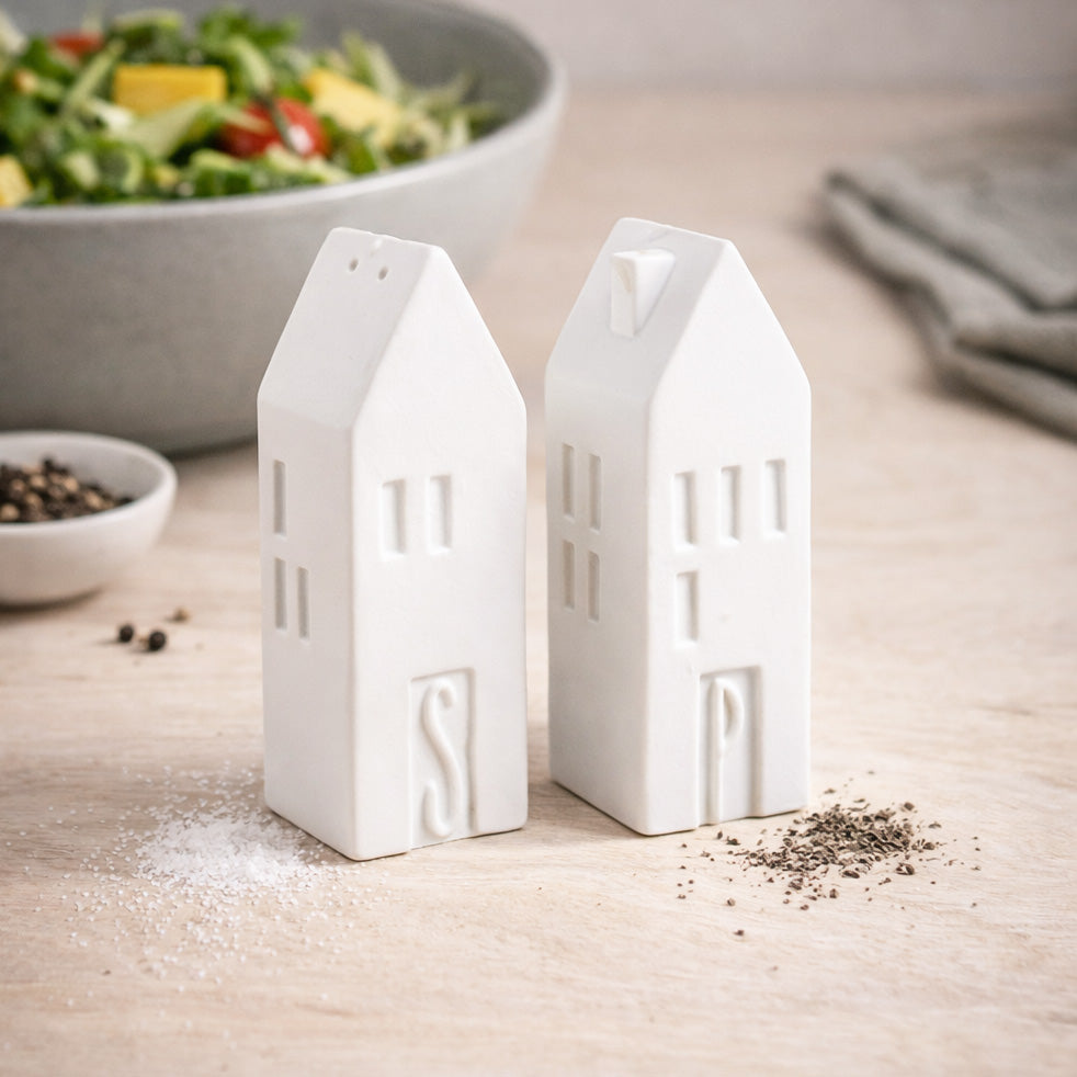 S&P House Salt and Pepper Shaker Set