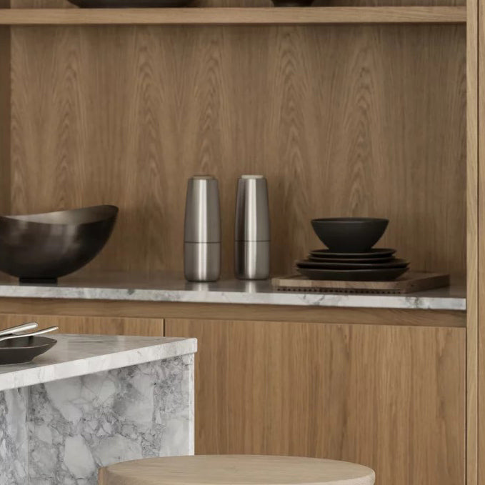 Salpi Salt & Pepper Mills - Matt Stainless Steel