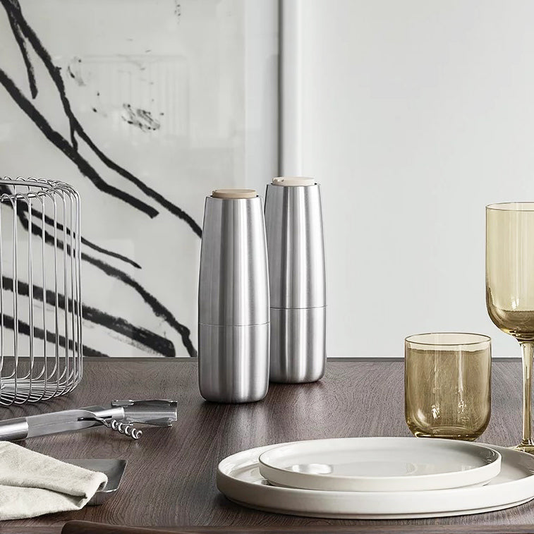 Salpi Salt & Pepper Mills - Matt Stainless Steel