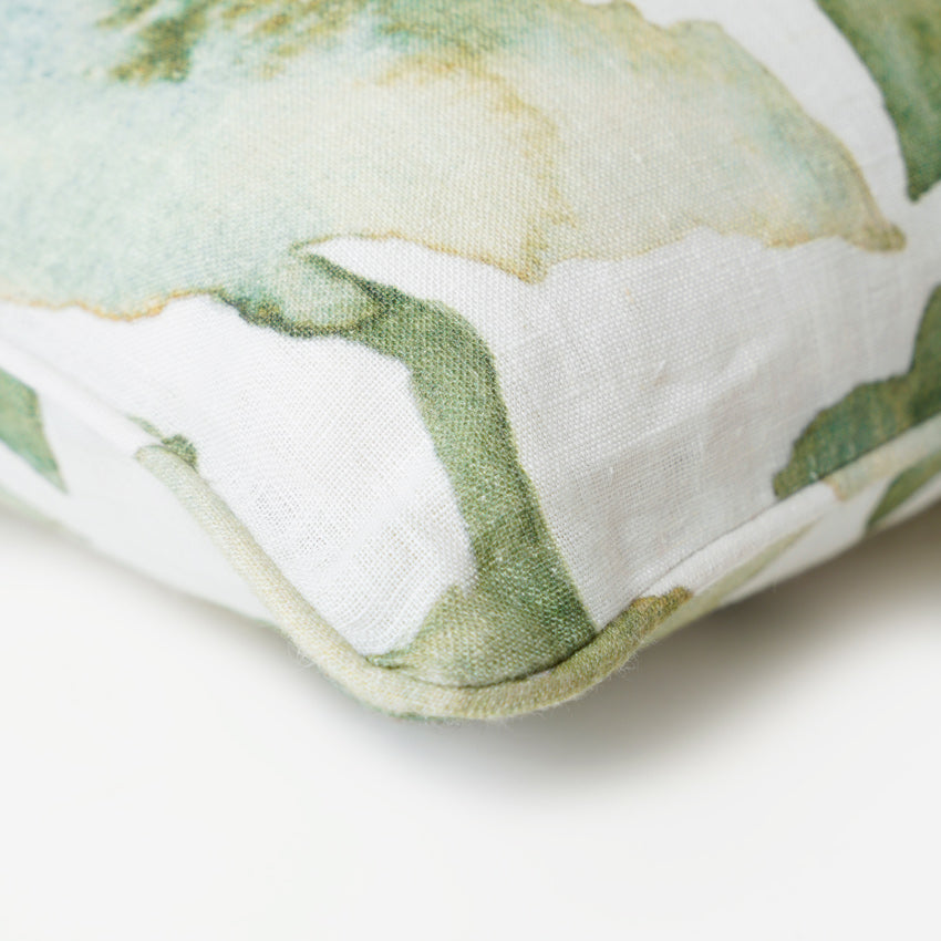Cascade Linen Cushion Cover 45x45cm - Green