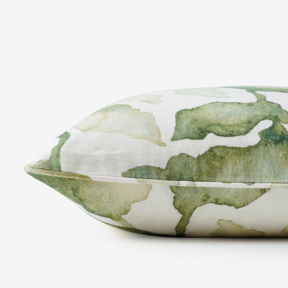 Cascade Linen Cushion Cover 45x45cm - Green