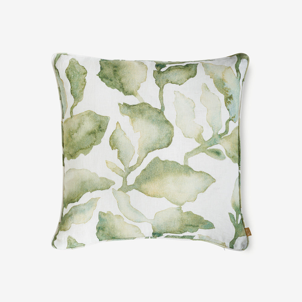 Cascade Linen Cushion Cover 45x45cm - Green