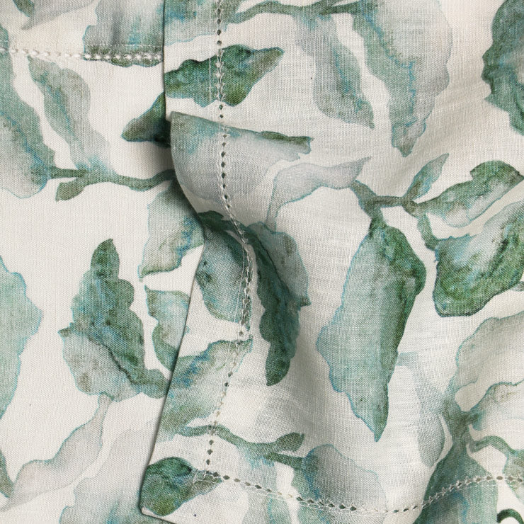 Cascade Linen Table Napkins, Set of 2 - Teal White