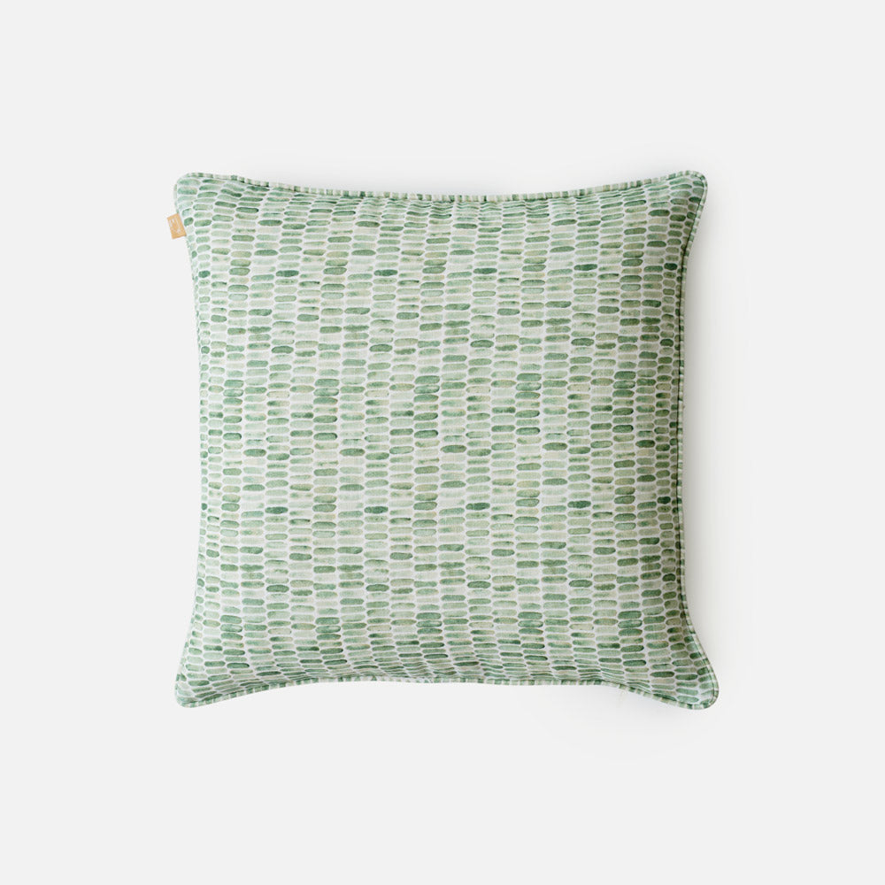 Speckle Linen Cushion Cover 45x45cm - Green
