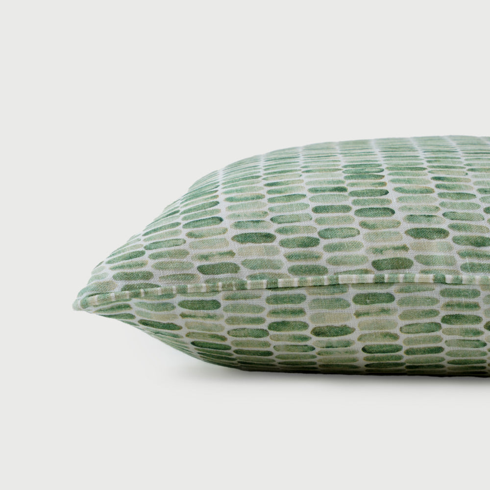 Speckle Linen Cushion Cover 45x45cm - Green