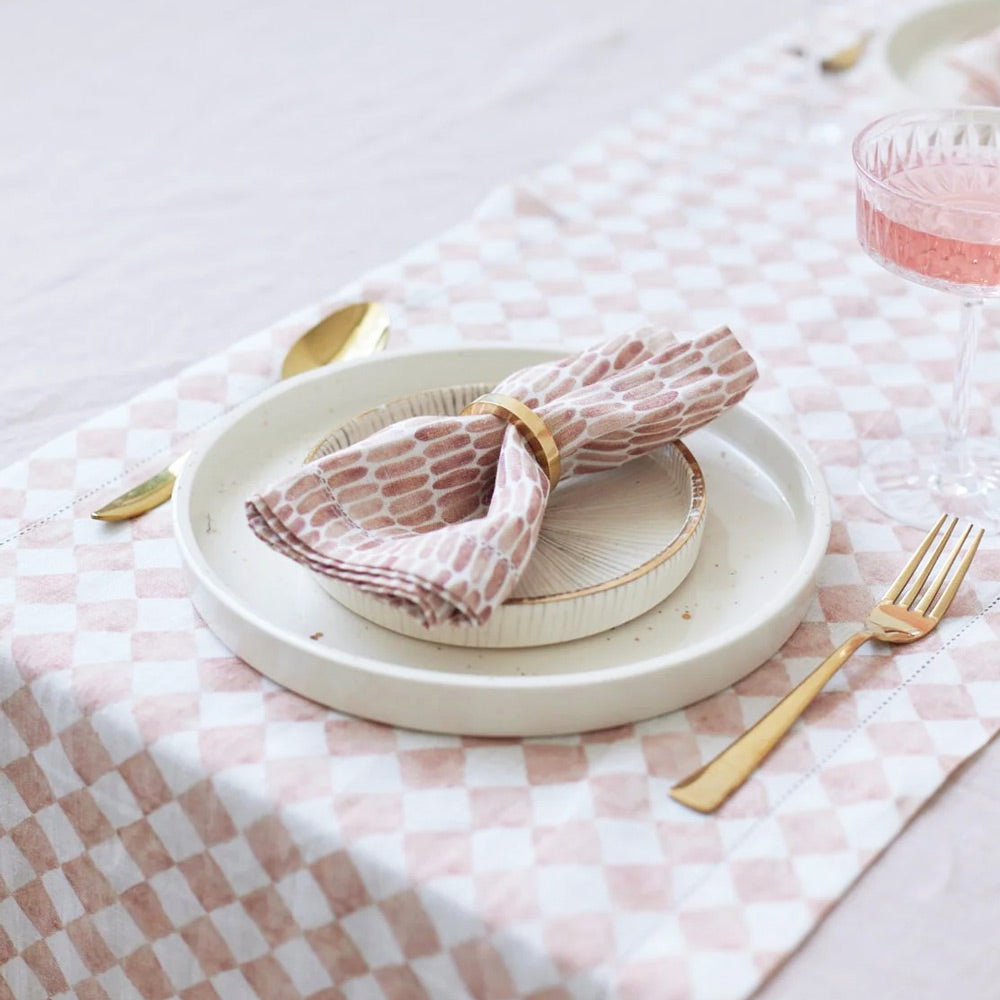 Speckle Linen Table Napkins, Set of 2 - Spice