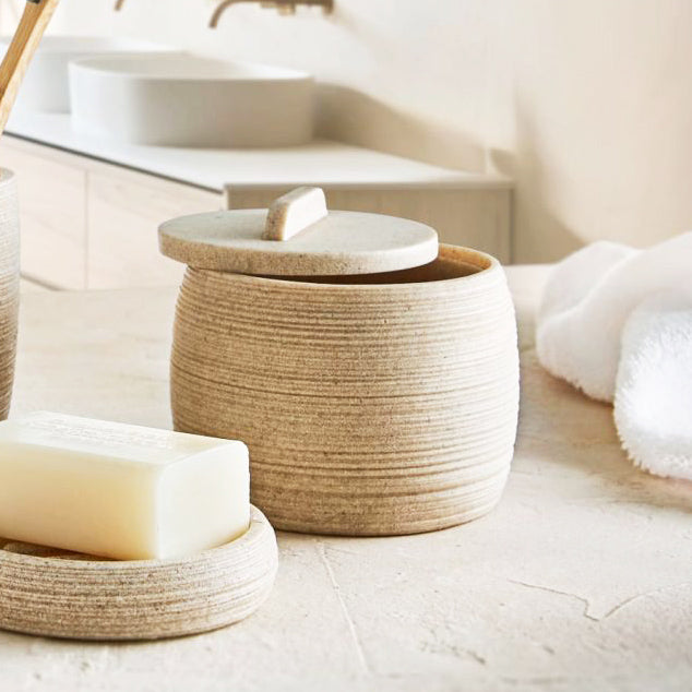 Sand Cotton Storage Jar - Macadamia