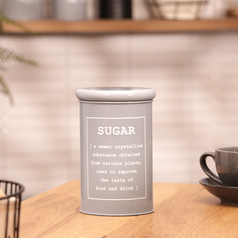 Sando Metal Sugar Storage Jar - Grey