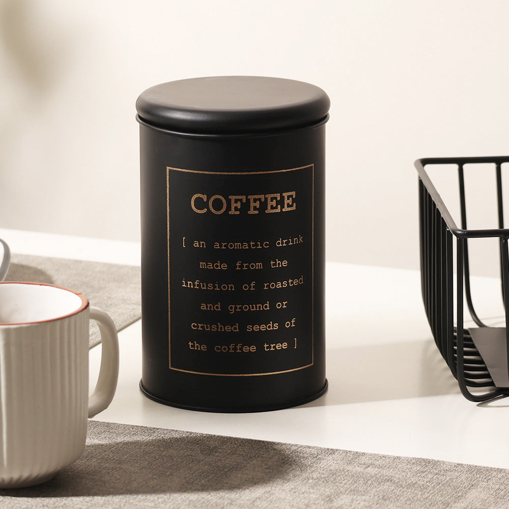 Sando Metal Coffee Storage Jar - Black Gold