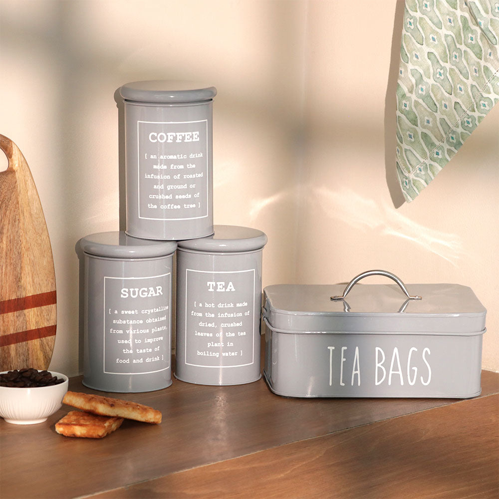 Sando Metal Sugar Storage Jar - Grey