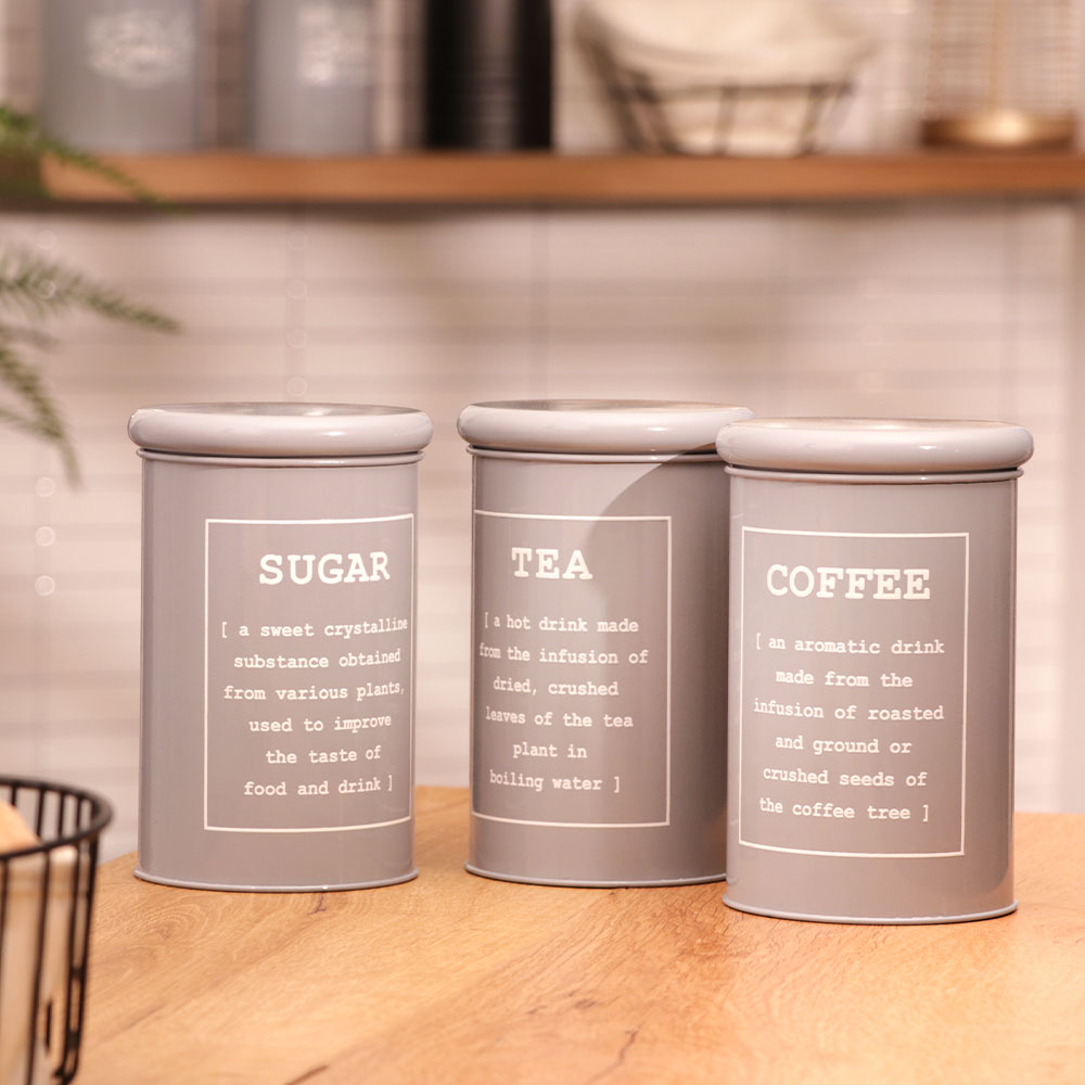 Sando Metal Sugar Storage Jar - Grey