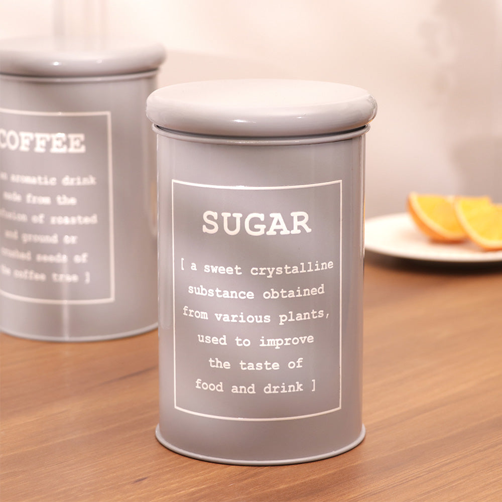 Sando Metal Sugar Storage Jar - Grey