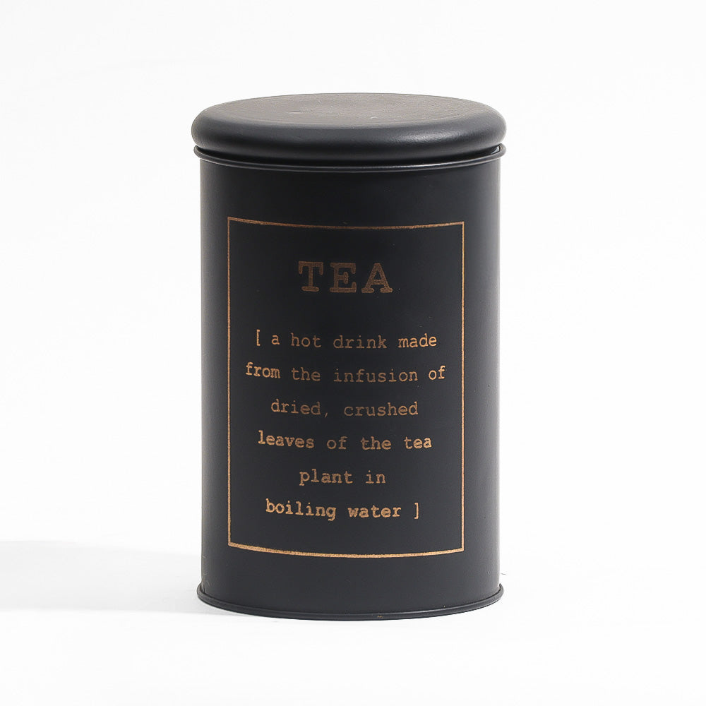 Sando Metal Tea Storage Jar - Black Gold