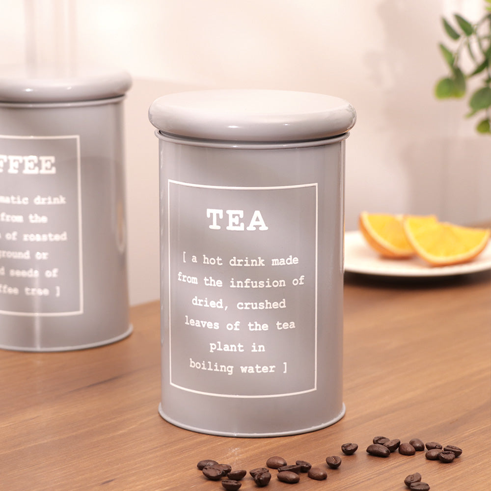 Sando Metal Tea Storage Jar - Grey