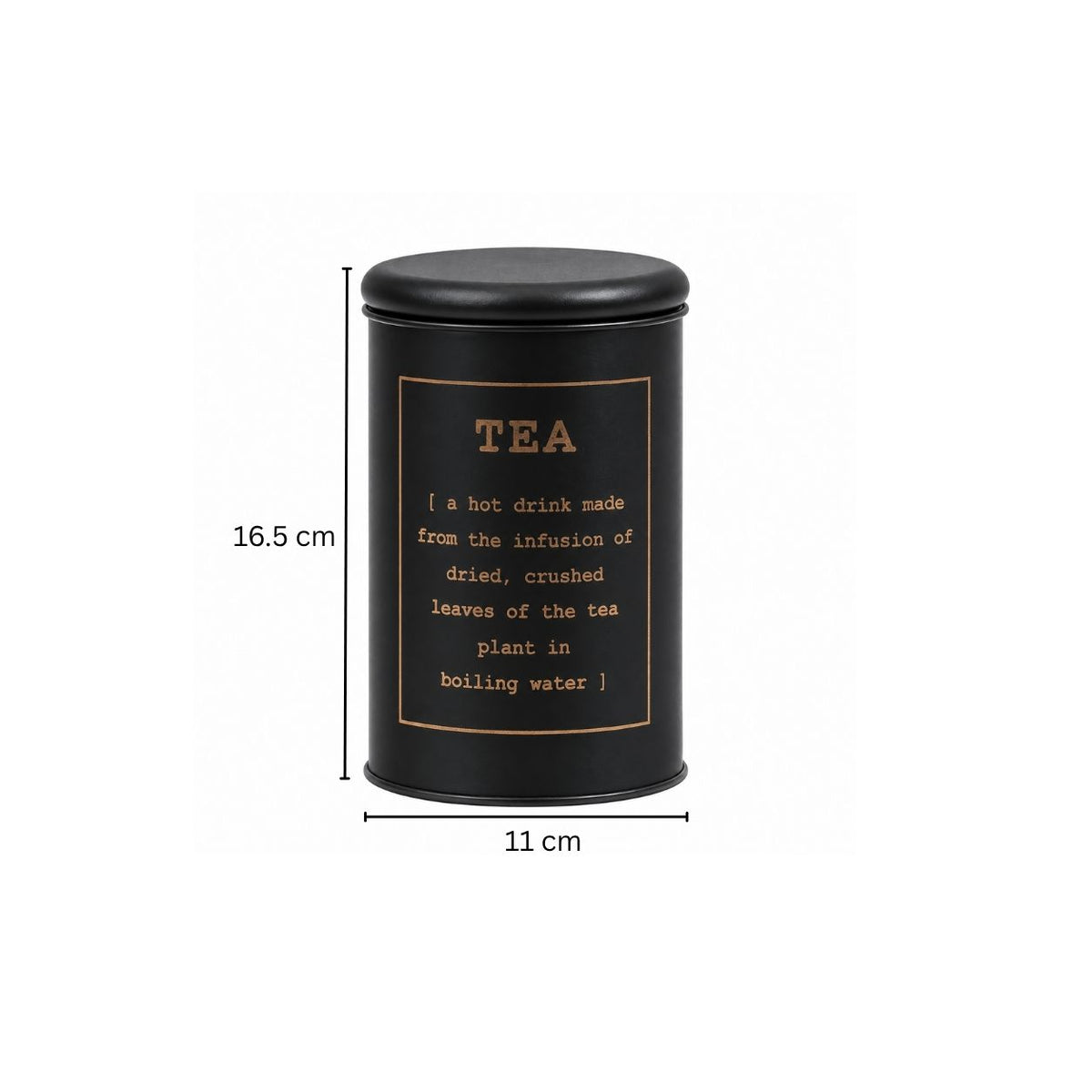 Sando Metal Tea Storage Jar - Black Gold