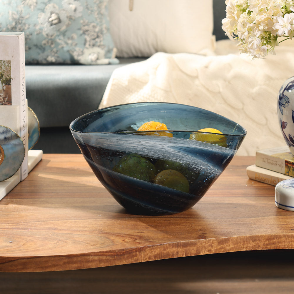 Sandstorm Decorative Bowl Large - Blue Grey