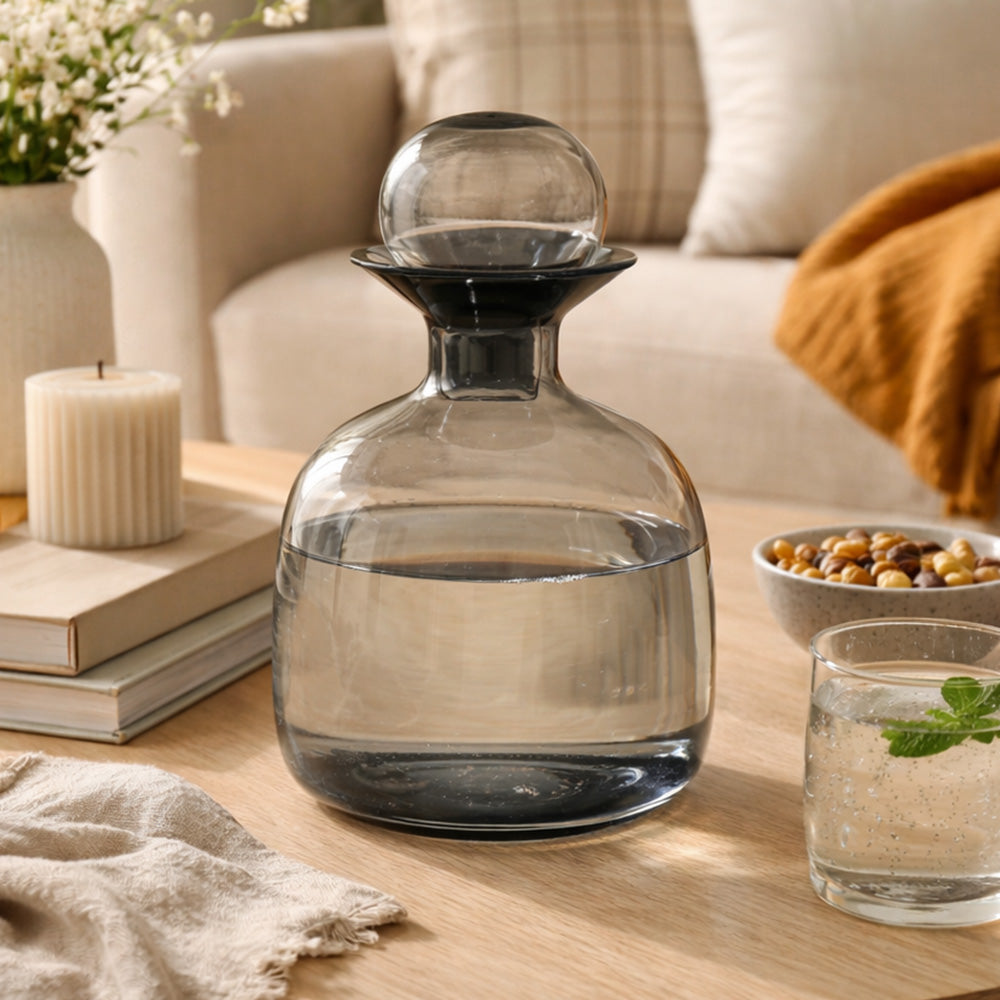 Sarabi Glass Water Carafe 1500ml - Grey