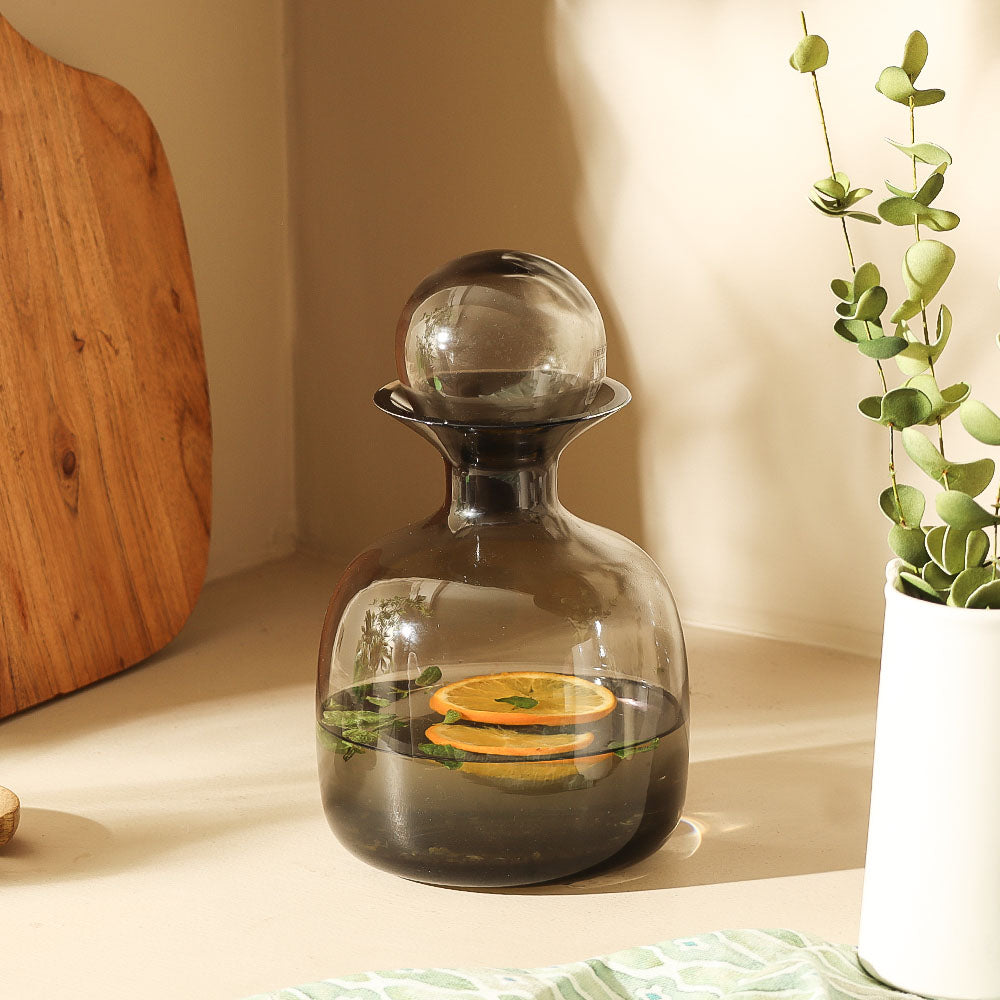 Sarabi Glass Water Carafe 1500ml - Grey