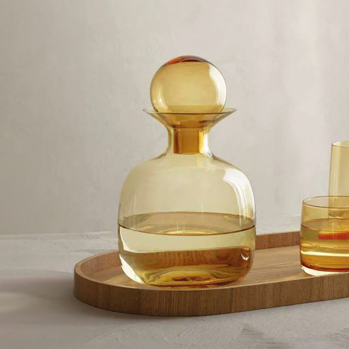 Sarabi Glass Water Carafe 750ml - Amber