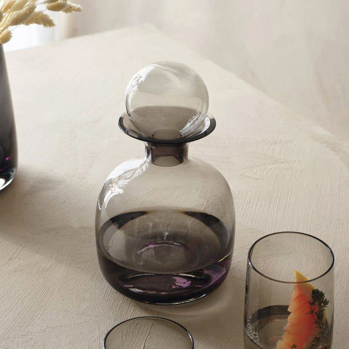 Sarabi Glass Water Carafe 750ml - Grey