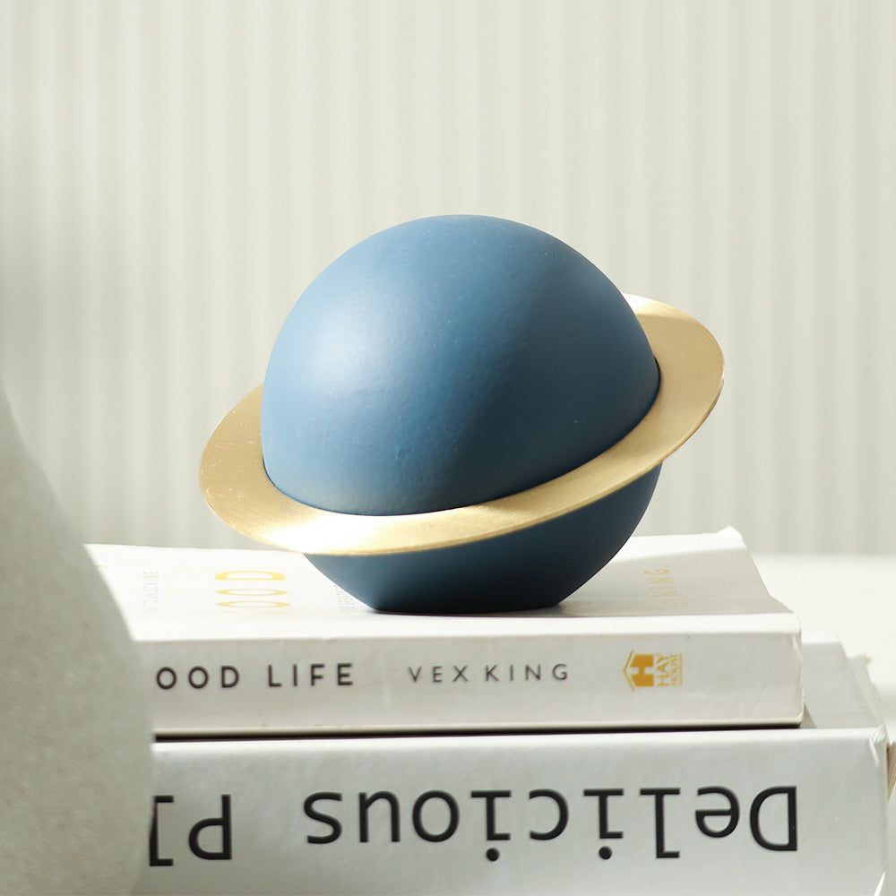 Saturn Decorative Accent - Ink Blue